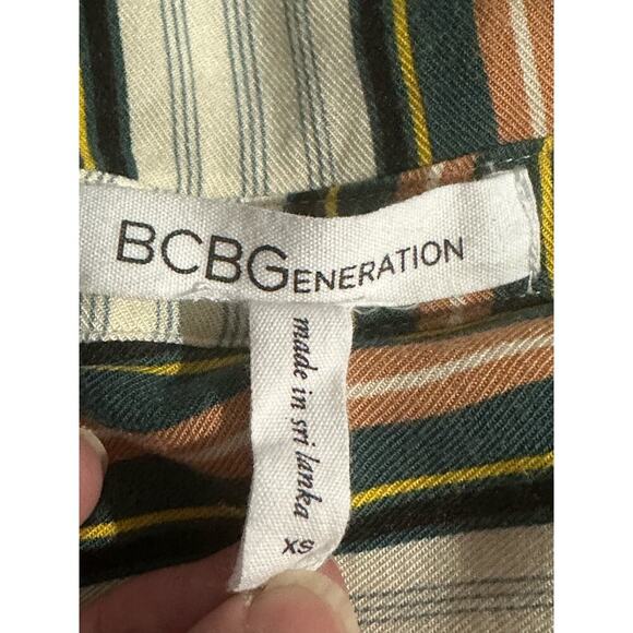 BCBG | XSmall | Wrap Front High‎ Low Tunic Blouse Long Sleeve Collared career - Picture 3 of 6